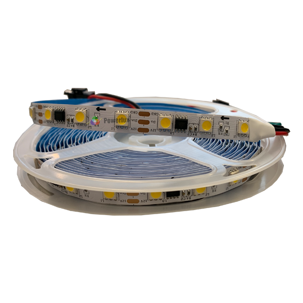 Powerlux 12 Volt Tek Renk Pixel Şerit Led 5050 Çip 60 Led (5 Metre)