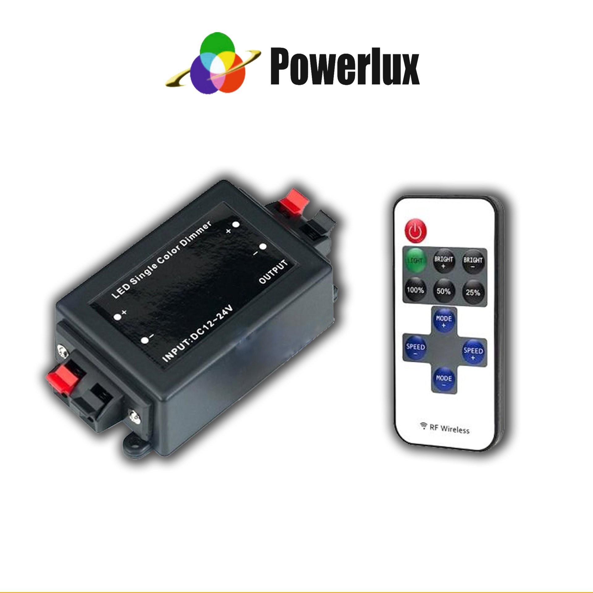 Powerlux Şerit Led Kontrol RF Kumandalı Dimmer 12A 12-24V 11 Tuş